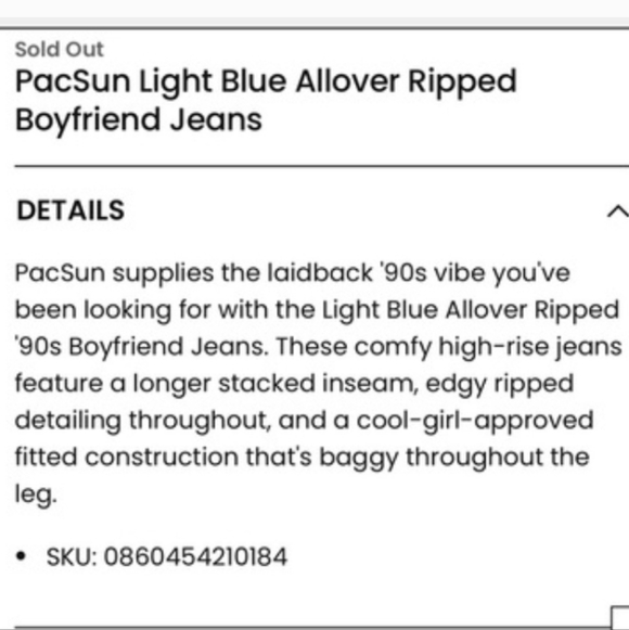 Nwot PacSun Medium Blue Distressed Dad Jeans Size 24 - Picture 3 of 13